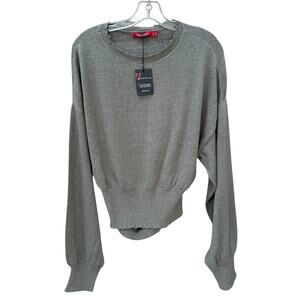 NWT Women’s N: Philanthropy Weylan Cutout Back Sweater Large Olive Distressed